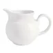 GET PA1101908512 Creamer Pitcher, 8.8 Oz Porcelain White, Rolled Edge, Oven Safe 380°F - Dozen 1 image