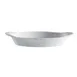 GET PA1101909712 Au Gratin Dish, Oval 9" x 4", 9-4/5 oz Porcelain White, Rolled Edge - Dozen 1 image