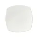GET PA1101912912 12-1/4" Sq Porcelain Plate Wht Rolled GeoLn Scr‑Res Mic/DW/Ov Safe 380°F - 1 Dozen 1 image