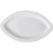 GET PA1101927812 Porcelain White Oval Platter 12‑3/4" x 7‑3/4", Rolled Edge, Microwave Safe- 1 Dozen 1 image