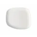 GET PA1101929424 Asym Plate 8" x 7" Scratch/Rolled Edge Microwave/Dish 380°F White Porcelain - Dozen 1 image