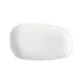 GET PA1101929524 Oblong Porcelain Plate, 9.75" x 5.75", White Rolled Edge, Safe to 380°F - Dozen 1 image