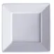 GET PA1101972024 9" Square Porcelain Plate, Rolled Edge, Scratch-Res, White Microwave Safe - 1 Dozen 1 image