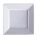GET PA1101972424 Square Porcelain Plate, 10-5/8" Bright White Corona Zen, Rolled Edge - Dozen 1 image