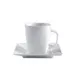 GET PA1101974324 Cup 8 Oz 4" White Corona-Zen Porcelain Microwave/Dish Safe 380°F NonStack - 1 Dozen 1 image