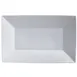 GET PA1101977906 Rectangular Platter, 15 3/4" x 10", Porcelain, Rolled Edge, Bright White 1 image
