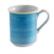 GET PA1601606124 11 oz (5" Dia) Porc Mug, Scr-Res, Mic/DW, Oven 380, Yel Edge-Cor/Cal/Blue - 1 Dozen 1 image
