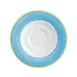GET PA1601900324 Saucer, 6-1/2" Dia., Round, Scratch/Chip-Resistant Porcelain, Yellow Edge - 1 Dozen 1 image