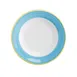 GET PA1601901524 7-1/4" Round Porcelain Plate Rolled Edge Yellow/Cor/Cal/Blue Safe 380°F - Dozen 1 image