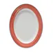 GET PA1602907612 Porcelain Platter, 10" x 7-1/2", Rolled Edge, Blue, Corona/Calypso/Coral - 1 Dozen 1 image