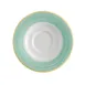 GET PA1603900324 Tea/Bouillon Saucer, 6-1/2" Dia., Scratch-Resistant Porcelain, Yellow Edge - 1 Dozen 1 image