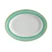 GET PA1603907612 Porcelain Platter 10" x 7.5", Rolled Rim, Microwave Safe, Yellow Edge - Dozen 1 image