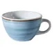 GET PA1604904224 Espresso Cup - 3.7 oz (4") Porcelain Blue Rolled Edge Handle to 380°F - 1 Dozen 1 image