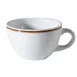 GET PA1605904424 Tea Cup 8.8 Oz 5" Beige Porcelain Edge Handle MW/Dish Oven Safe 380°F - Dozen 1 image