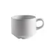 GET PA1647904324 Tea Cup, 8-1/10 Oz, 4.5" Handle & Rolled Edge, Porcelain, Corona Celtic - 1 Dozen 1 image