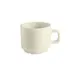 GET PP1100704324 Tea Cup, 7-4/5 Oz., 4-1/2", Rolled Edge, Stackable, Porcelain, Off White - 1 Dozen 1 image