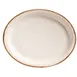 GET PP1605807712 Porcelain Platter, 11-3/4" x 9-2/3", Beige, Edge, Microwave Safe 380°F - 1 Dozen 1 image