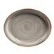 GET PP1607807712 Oval Porcelain Platter 11.75" x 9-2/3" Grey, Narrow Rolled Rim Oven Safe - Dozen 1 image
