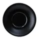 GET PP1941900324 Tea Bouillon Saucer, 6½" Round Porcelain, Black Glaze, Rolled Edge - Dozen 1 image