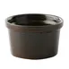 GET PP1942807224 Ramekin, 3.4 Oz., 3" Dia., Rolled Edge, Dark Brown Glaze Porcelain - 1 Dozen 1 image