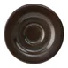 GET PP1942900124 Coffee Saucer 5" Rolled Edge Porcelain Brown Glaze ScratchRes Mic/DW 380°F - 1 Dozen 1 image