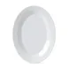GET PT-129-MN-W Minski™ Platter, 12" X 9" Oval Melamine Tray, White, Dishwasher Safe - 1 Dozen 1 image