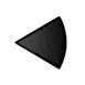 GET PZ-85-BK Treasures Pizza Plate, 8.75"x9", Triangular Melamine, Rolled Edge Black - 1 Dozen 1 image