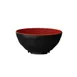 GET RB-122-RB Fuji Bowl, 11 Oz, 4-3/4" Dia. X 2-1/4"H, Red/Black, Melamine, Beehive Texture -1 Dozen 1 image