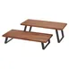 GET RISER-3-W Renewal™ Riser, 13-4/5" L x 7-1/2" W x 3" H, Walnut, MetalLegs 10"-19" W 4" H 1-2 Steps 1 image