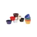 GET RM-387-R Red Melamine Ramekin, 2 Oz., 3" Dia. X 1-1/2" Deep, Cone Shape, Fluted - 1 Dozen 1 image