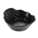 GET RNX202 Cheforward Rainex Bowl, 50-3/4 Oz., 10"L x 8-1/2"W x 3"H, Oval, Black, Melamine 1 image