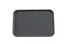 GET RS-128-GRS/BKM Roca Glazed Platter, 12" x 8", Melamine Gray/Black, Break‑Resistant - 1 Dozen 1 image