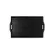 GET RST-2517-1-BK Room Service Tray 25" x 16" Rectangular Black Wood Look Plastic Dishwasher Safe 1 image