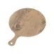 GET SB-775-OW Granville Display Board, 7-3/4" Dia. Round Melamine, Faux Oak, Handle, Dishwasher Safe 1 image