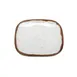 GET SCS-4-RM Plate, 4"x4" Melamine, Cream with Brown Rim, Break-Resistant, NSF, BPA-Free - 1 Dozen 1 image
