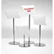 GET SGN-15 Stand, 8-1/2" Height, Chrome Plated Base, Ceramic Sign Menu Card Holder 1 image