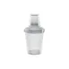 GET SH-176-1-CL 3-Piece 20oz Clear Plastic Cocktail Shaker Set, Screw-On Top - Dozen 1 image
