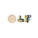 GET SP-DP-506-T Supermel Salad Plate, 6-1/2"Dia., Break-Resistant, Melamine, Tan, 1 Dozen 1 image
