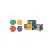 GET SP-NP-9-MIX Plate, 9" Dia., Round, Narrow Rim, Melamine, Assorted Mardi Gras Colors - 1 Dozen 1 image