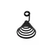 GET SSH3 Elite Global Sign Holder, 2-3/8" Dia. Base, 3"H, Spiral Design, Powder Coated, Black 1 image