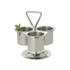 GET SSLSB-01 Stainless Steel 24 Oz. Round Condiment Bowl, 5" x 4" H, Durable Kitchen Caddy 1 image