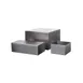 GET SSPAN-03 Uptown Display Pan Riser, 5" x 3"H, Square, Stainless Steel, Brushed Finish 1 image