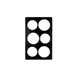 GET T0B4WW Tile, 21-11/16" x 13-1/4", Cast Aluminum, Solid White, Six Openings for IR012 & IR013 1 image