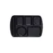 GET TL-151-BK Tray, 14-5/8" x 9-3/4", 6-Compartment Melamine, Black, Left‑Handed, NSF - 1 Dozen 1 image