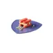 GET TP-12-PB Diamond Mardi Gras Plate, 12" Triangular Melamine, Blue, Break‑Resistant - Dozen 1 image