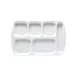 GET TR-151-FB - 15-1/2" x 9-7/8" Rectangular Melamine Tray 6 Blue Compartments French Blue - 1 Dozen 1 image