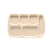 GET TR-151-T - 15-1/2" x 9-7/8" Melamine Tray Tan, Rectangular, 6 RH Compartments, NSF - 1 Dozen 1 image