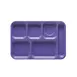 GET TR-152-RO - 14"3/8 x 9"7/8 ABS Tray, 6 Compartments, Right‑Handed, Rio Orange - 1 Dozen 1 image