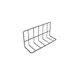 GET W4612-B Wire Shelf Divider, 12L x 4W x 6H, Vinyl Coated Metal Wire, Black 1 image