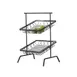 GET WB-103B Clipper Mill Pastry Basket, 12" Square, 2" High, Powder‑Coated Iron, Black 1 image
